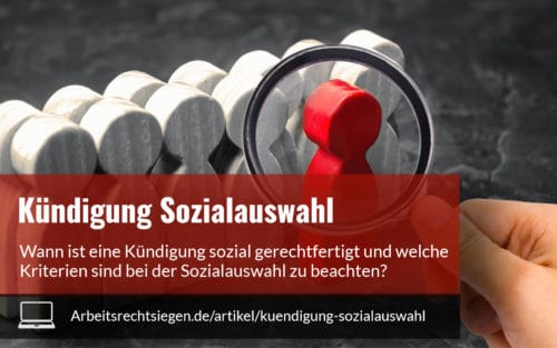 Sozialauswahl bei Kündigung