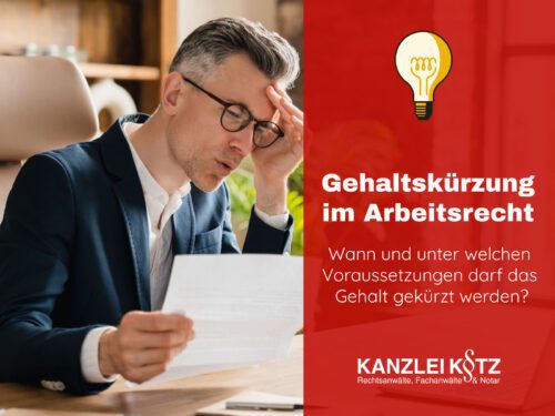 Gehaltskürzung im Arbeitsrecht