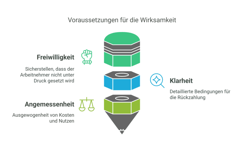 Abbildung: Wirksamkeit Rückzahlungsvereinbarung
